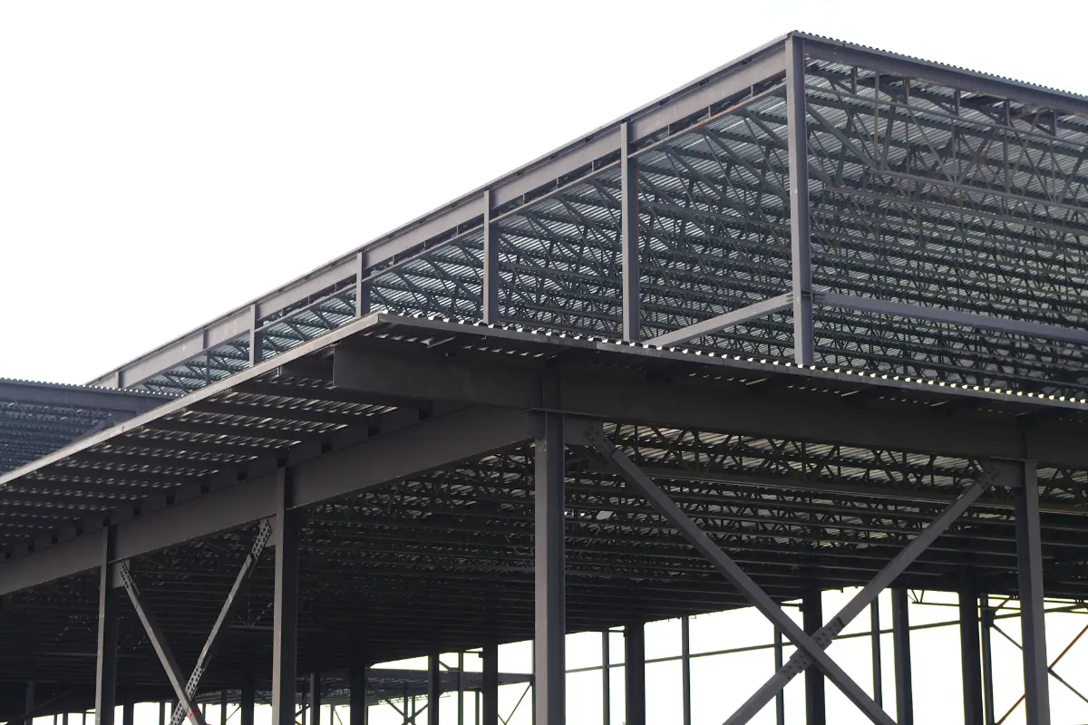 Commercial light industrial steel building frame